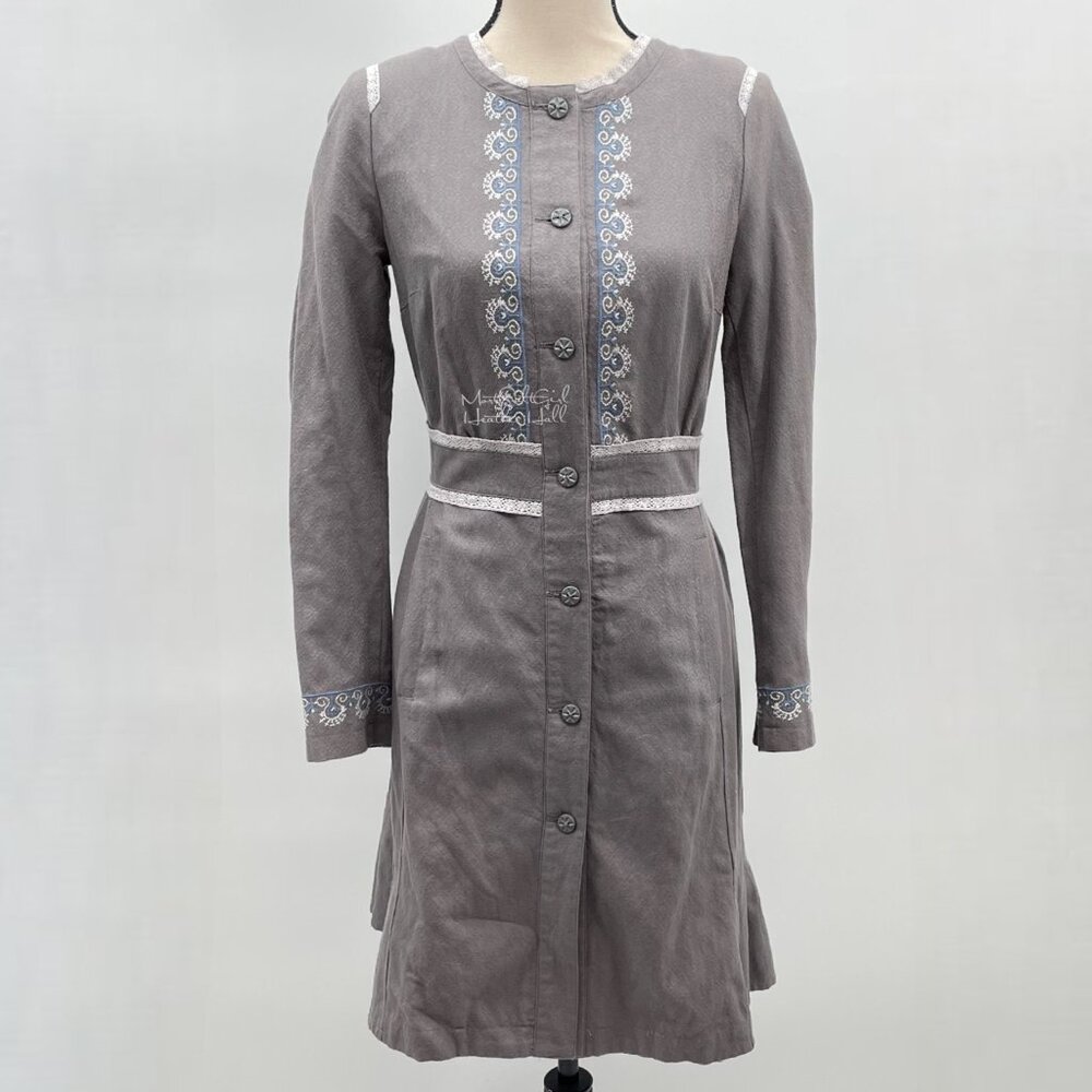 Noa Noa Colonial Salem Modesty Embroidered Lace Accent Costume Dress Size XS